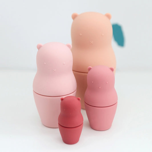Silicone Nesting Bears - Pink