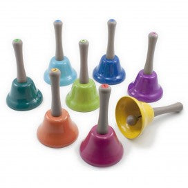 Rainbow Musical Hand Bells - 8 Piece Set.