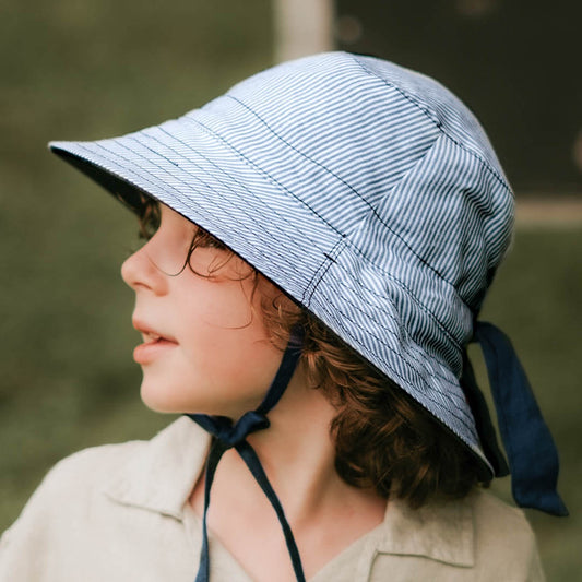 'Explorer' Kids Reversible Sun Hat - Charlie/Indigo