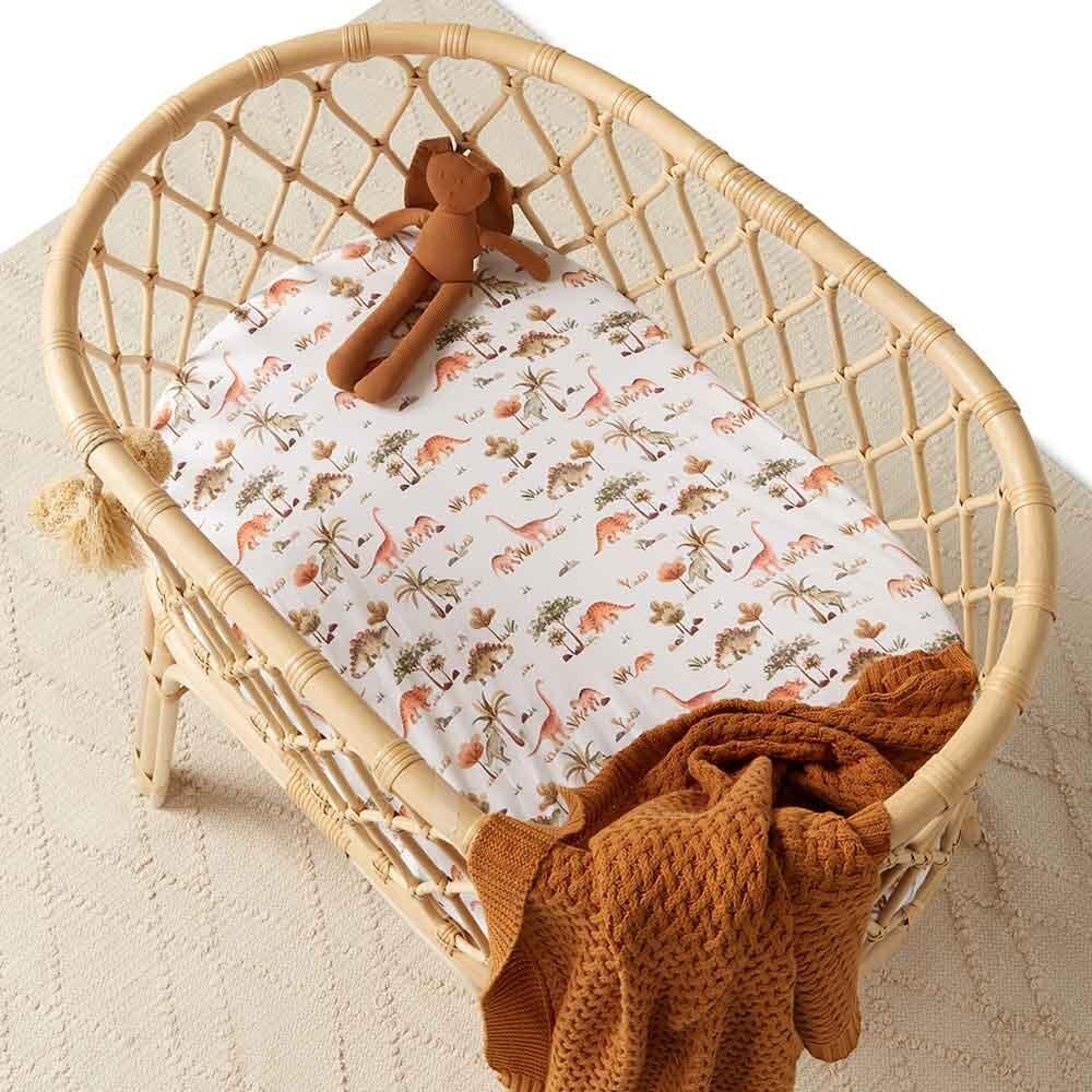 Bassinet Sheet / Change Pad Cover - Dino