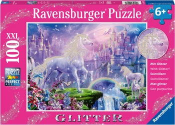 Unicorn Kingdom Glitter Puzzle 100 piece
