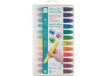 Easi-Grip 3 in 1 Crayons - Pack of 12