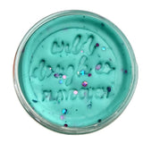 Mermaid mint playdough with glitter.