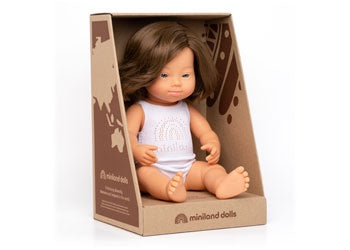 Miniland Baby Doll - Caucasian Girl with Down Syndrome38cm