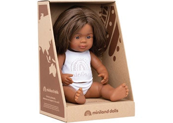Miniland Baby Doll - Aboriginal Girl 38cm