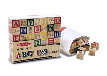 Wooden abc123 Blocks