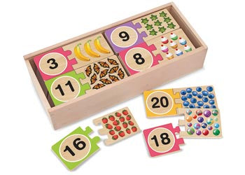 Number Wooden Puzzle Cards