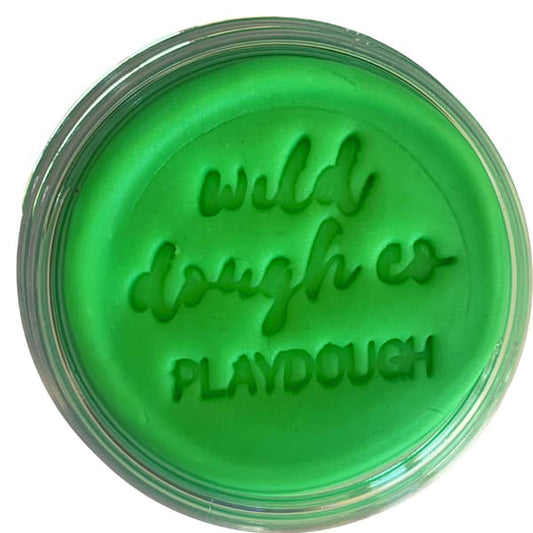 Neon Green playdough is scented with apple.