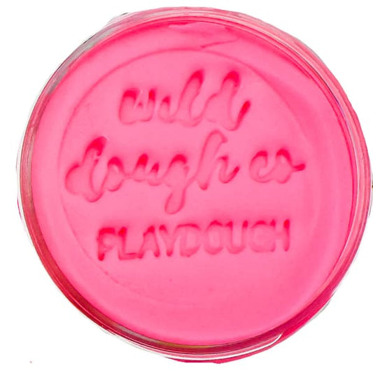 Neon Pink playdough is scented with raspberry.