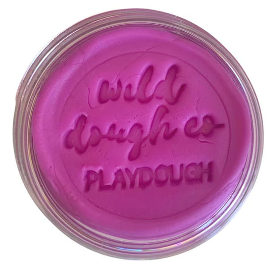 Neon Purple playdough is scented with coconut.