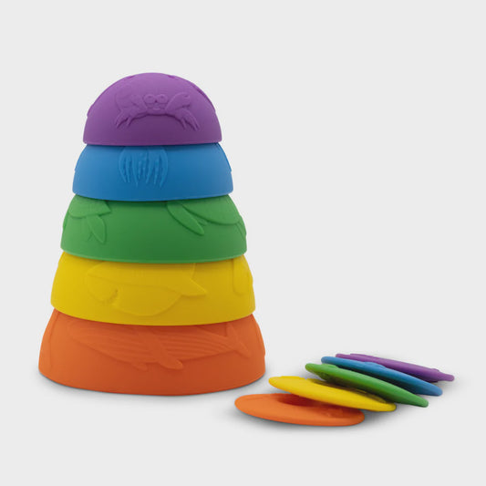 Jellystone Ocean Stacking Cups - Rainbow Bright