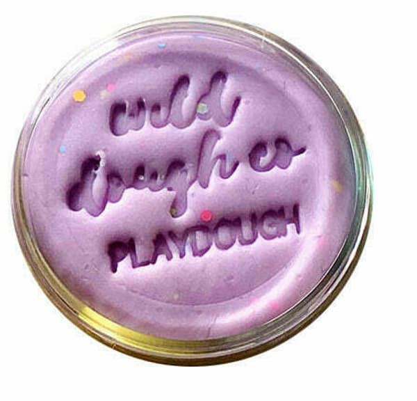 Party Purple playdough scented with glitter.