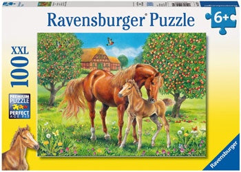 Horses in the Field Puzzle - 100 piece