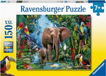 Elephants at the Oasis Puzzle - 150 piece