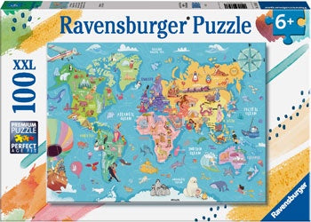 Map of the World Puzzle - 100 piece