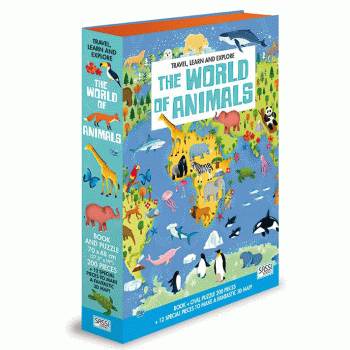 The World of Animals 3D Puzzle and Book Set